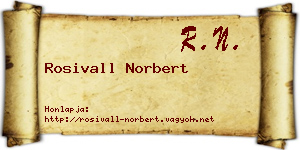 Rosivall Norbert névjegykártya