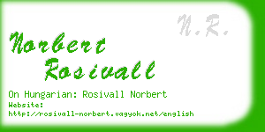 norbert rosivall business card